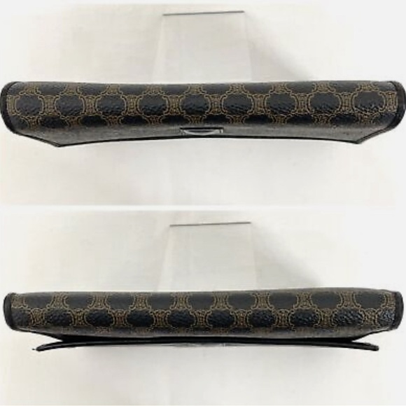 Auth CELINE Macadam Long Wallet PVC Leather Brown 💝 - Picture 2 of 5